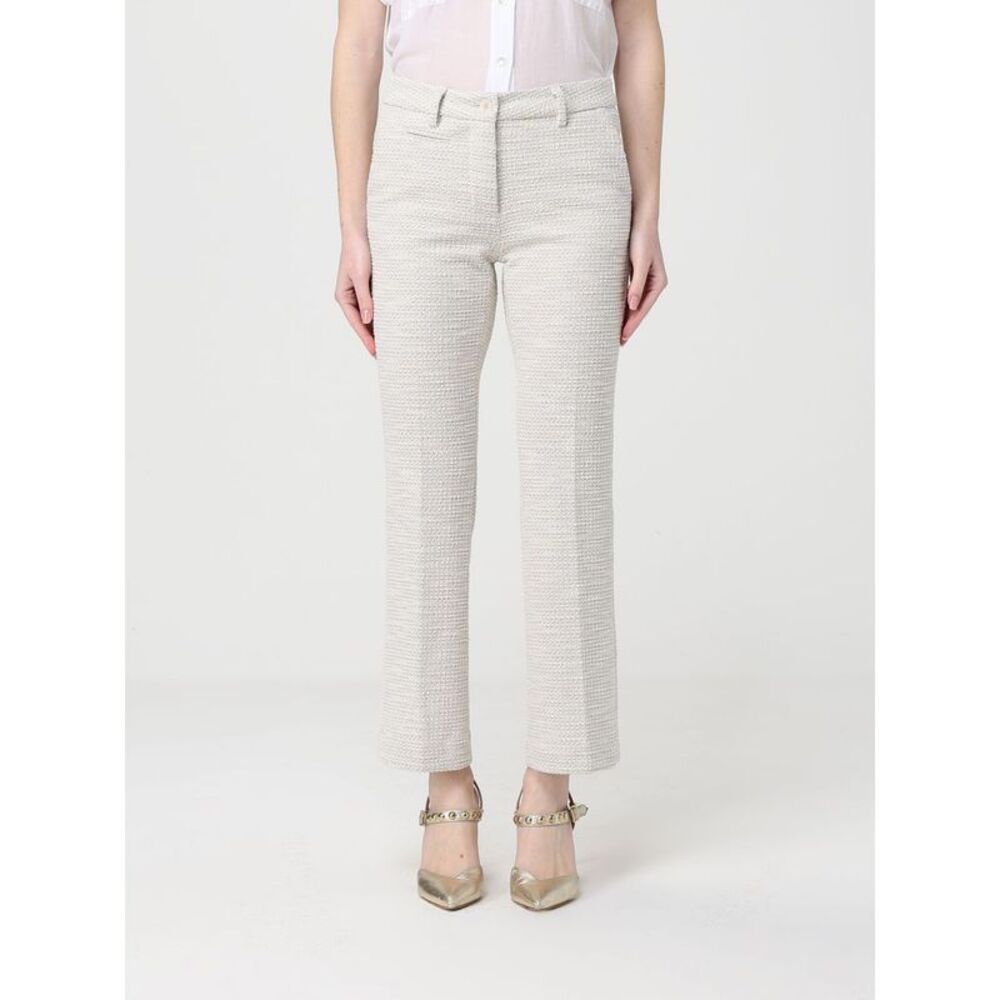 Mason's Women Cotton Blend Straight Trousers Mason's